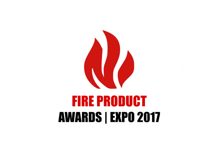 Logo "FIRE PRODUCT AWARDS | Expo 2017" written in black and red