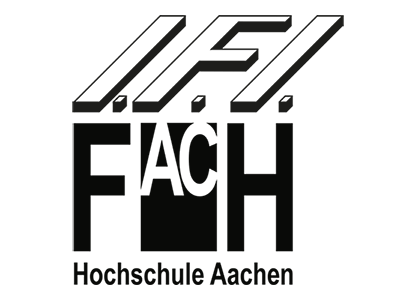 Seal "I.F.I. FACH Hochschule Aachen" in black