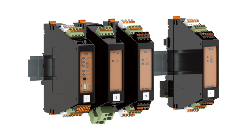 Several CPS-M modules on top-hat rail